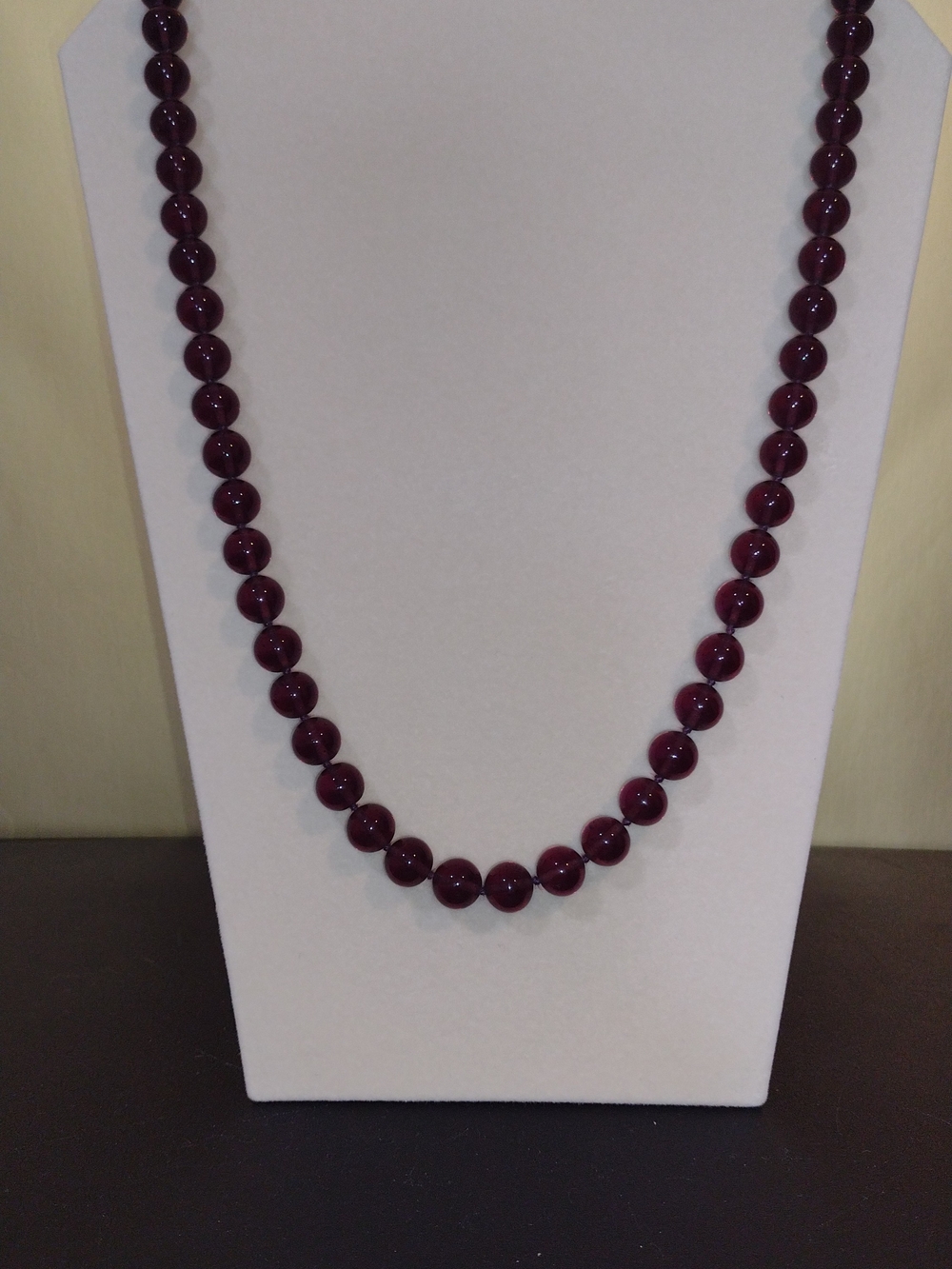 Timeless Beaded Necklace in Deep Burgundy